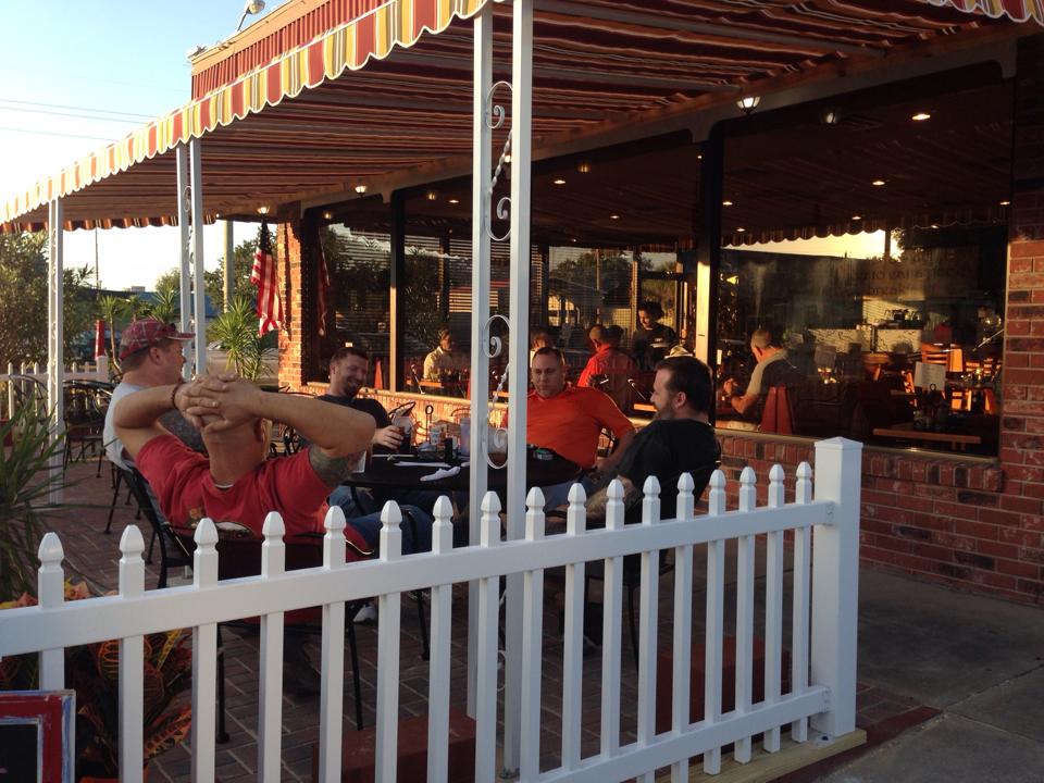 outside dining area